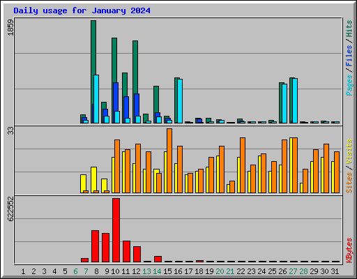 Daily usage for January 2024