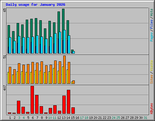 Daily usage for January 2026