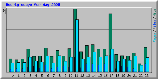 Hourly usage for May 2025