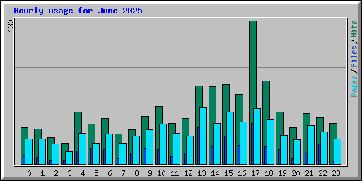 Hourly usage for June 2025