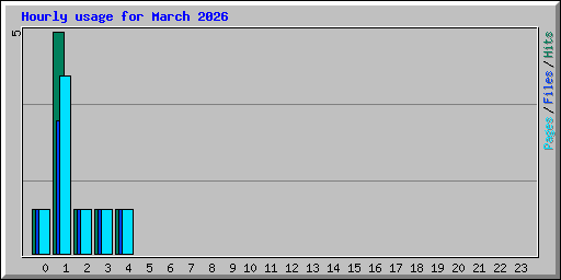 Hourly usage for March 2026