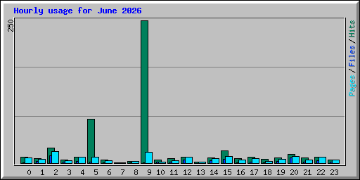 Hourly usage for June 2026