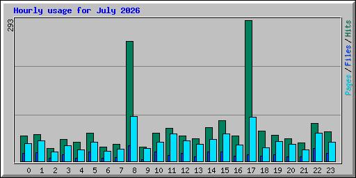 Hourly usage for July 2026